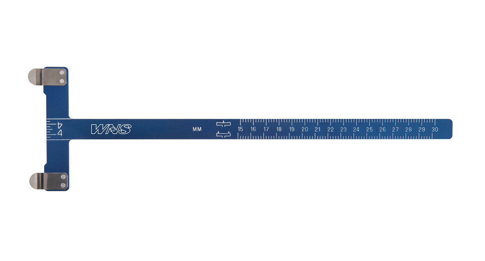 WNS BOW SQUARES GAUGES ALU ANODISED INCHES AND CENTIMETERS