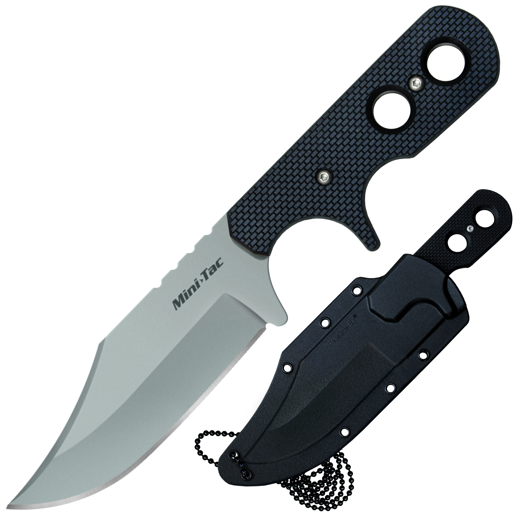 COLD STEEL MINI TAC BOWIE - insgesamt 17.27cm / 73.7gr FIXED-BLADE MESSER