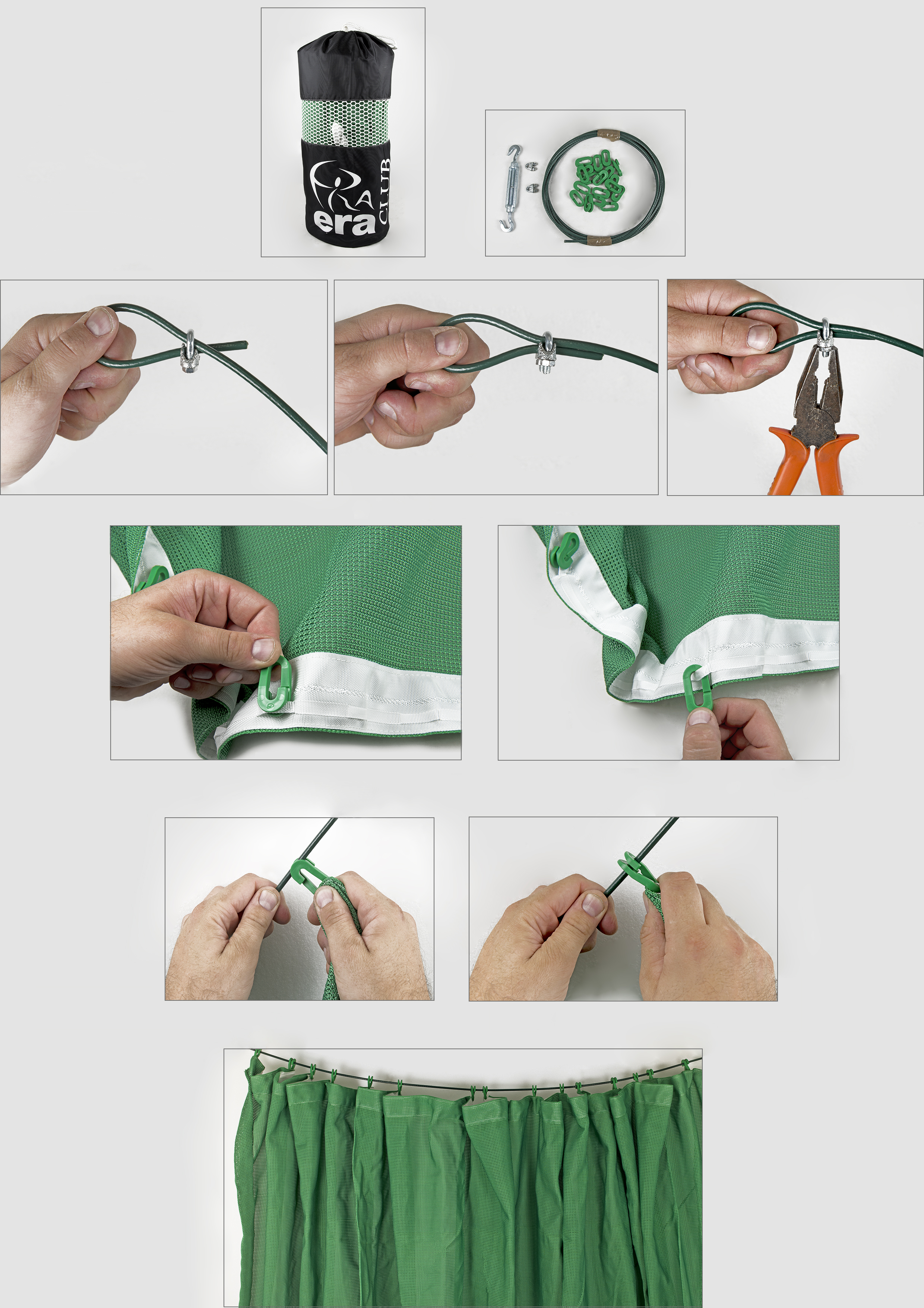 ERA NET CLUB GREEN STANDARD / H 240cm x L