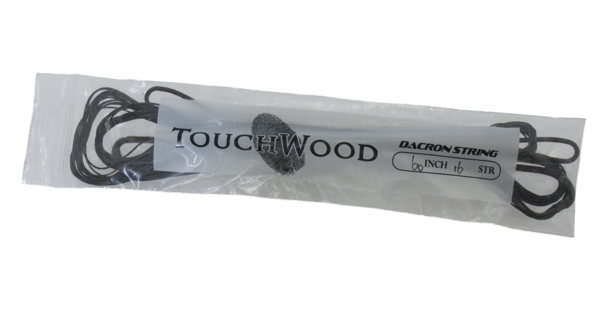 TOUCHWOOD OAK RIDGE RECURVE STRING DACRON 60/16 BLACK WITH RED SERVING