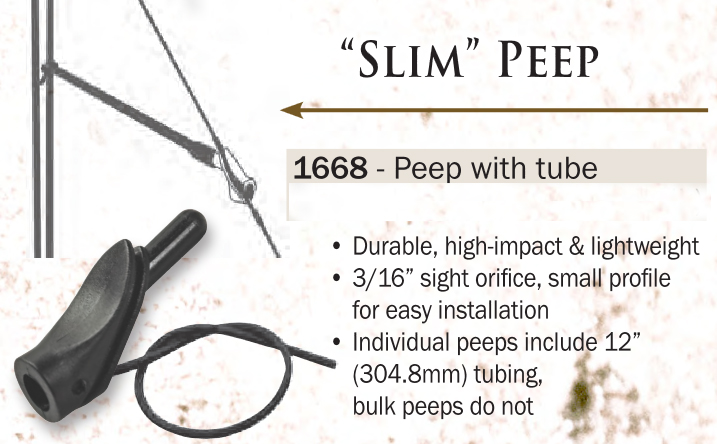 BOHNING PEEP WITH PLASTIC SLIM HUNTER 3/16"