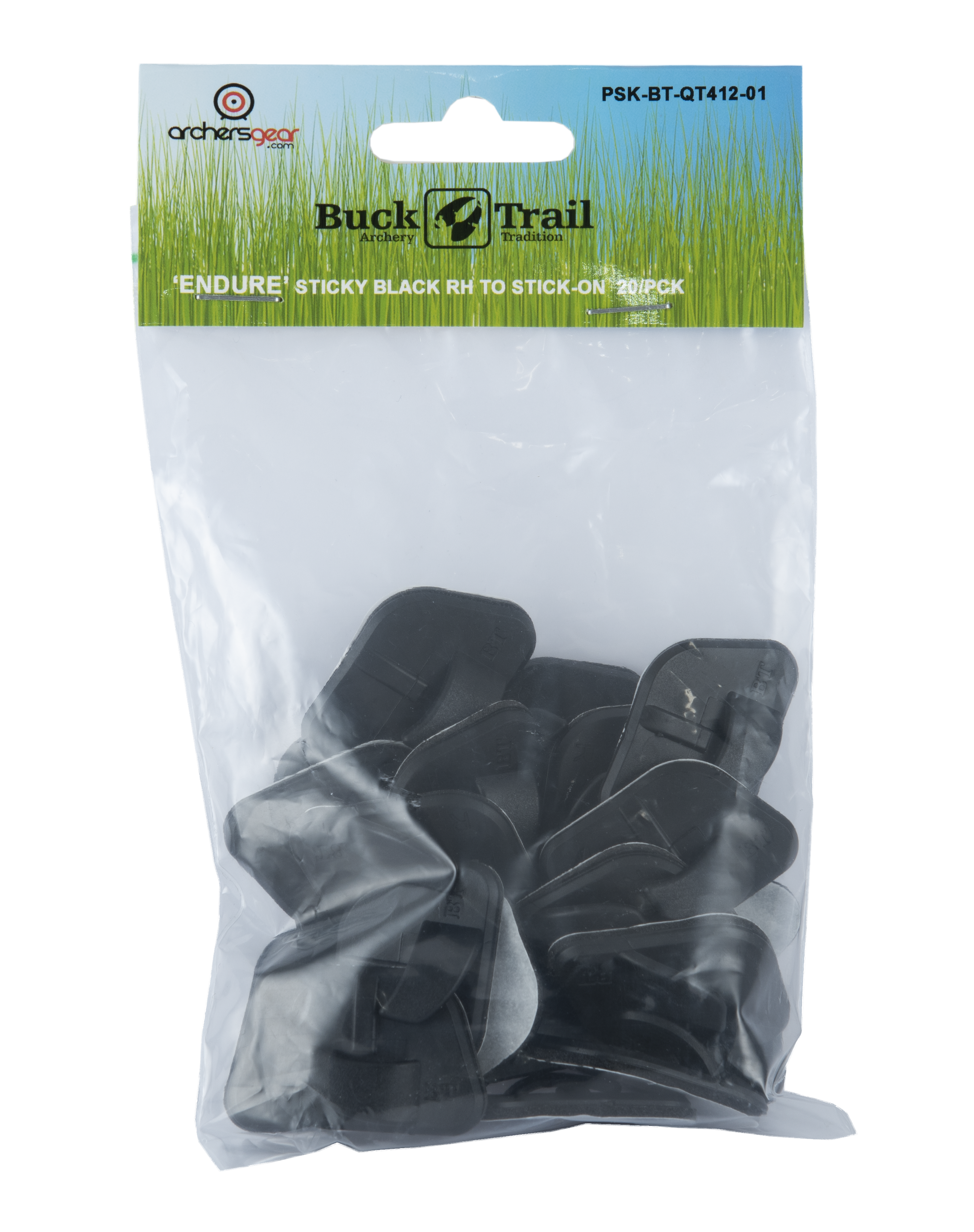 BUCKTRAIL ARROW REST STICK ON ENDURE STICKY BLACK RH TO 20/PCK