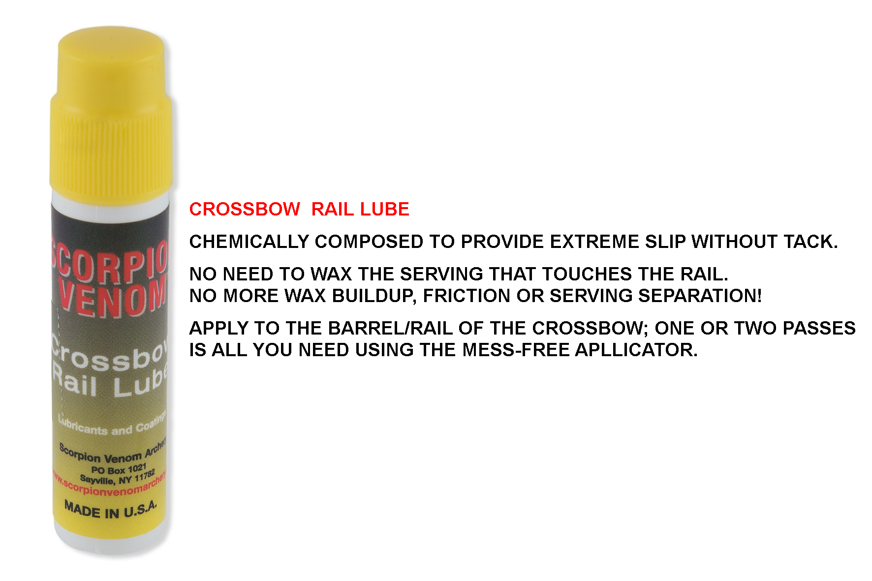 SCORPIONVENOM SCROPION VENOM LUBRICANTS CROSSBOW RAIL LUBE
