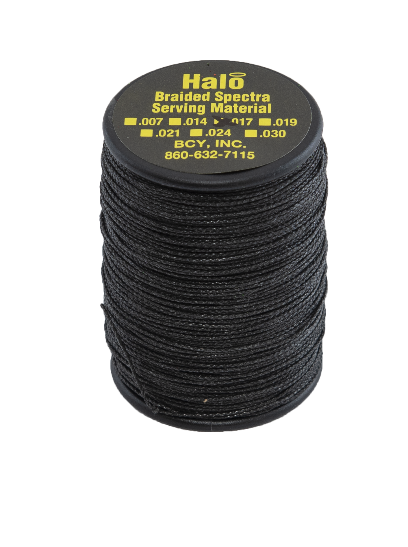BCY BRAIDED HALO DIA .030" JIG BLACK SERVING MATERIAL