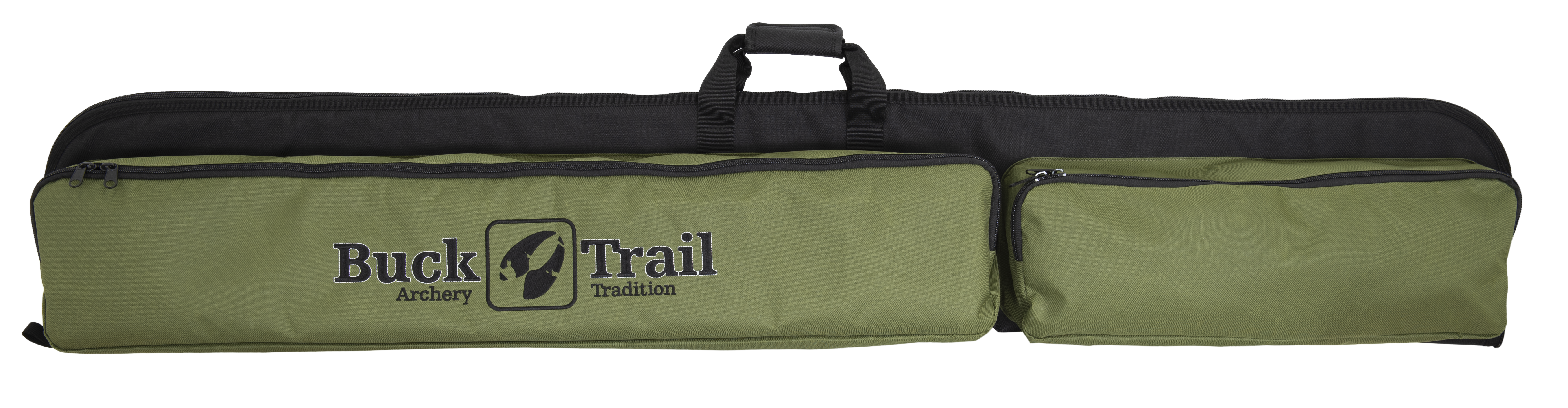 BUCK TRAIL TRADITIONELL SOFT CASE RECURVEBOGEN 160cm x 27cm SCHWARZ / GRÜN mit PFEIL-TASCHE