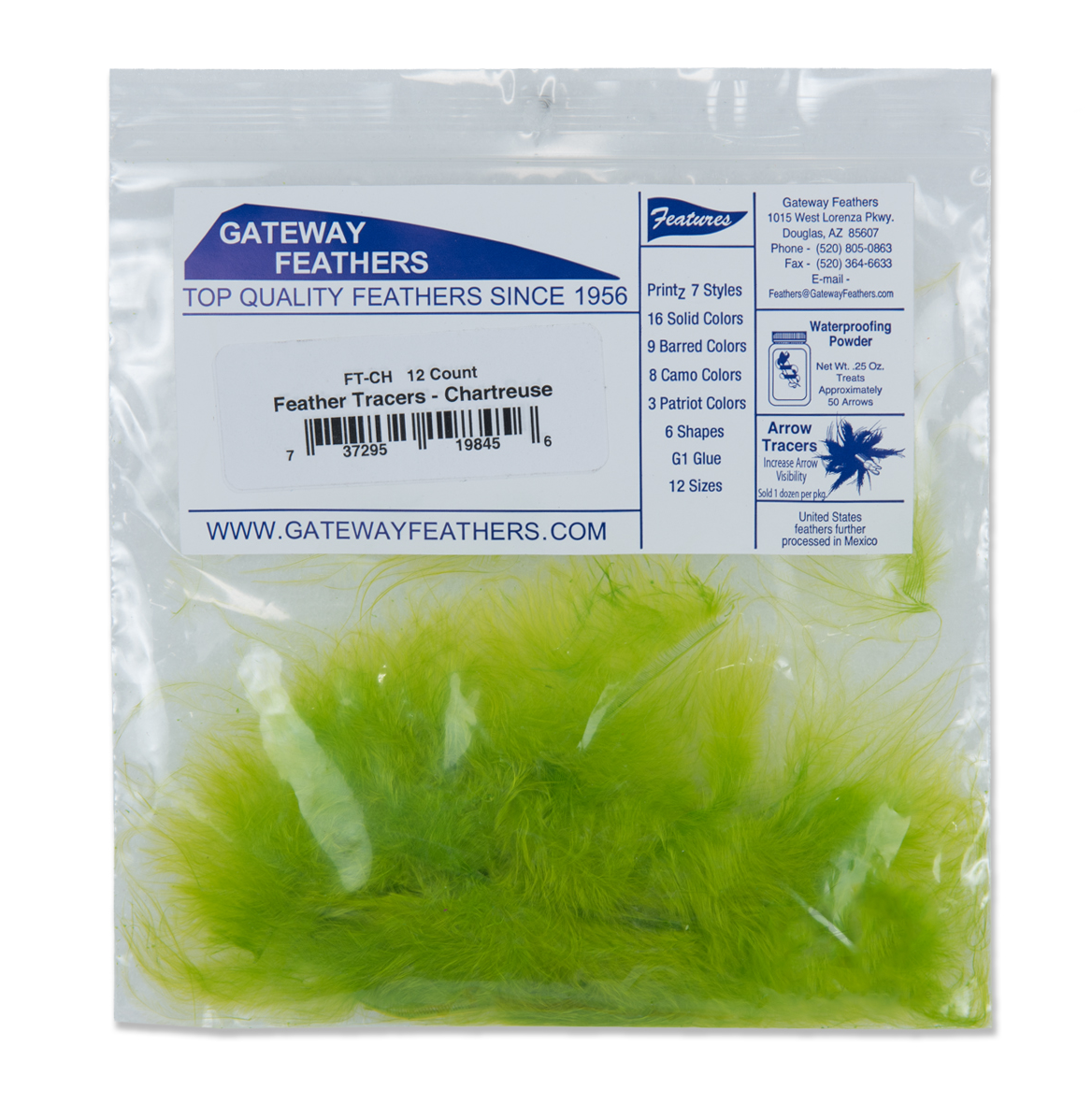 GATEWAYFEATHERS FEATHERS TRACER 12/PK