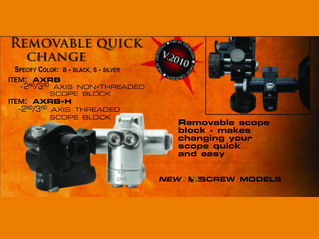 AXCEL ABNEHMBARER BLOCK 2./3. ACHSE GEWINDE 10/32 SCHWARZ VISIER TEIL