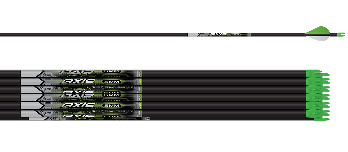 EASTON ARROWS AXIS 5MM X-NOCK HIT INSERT 2" BLAZER VANES 6/PK