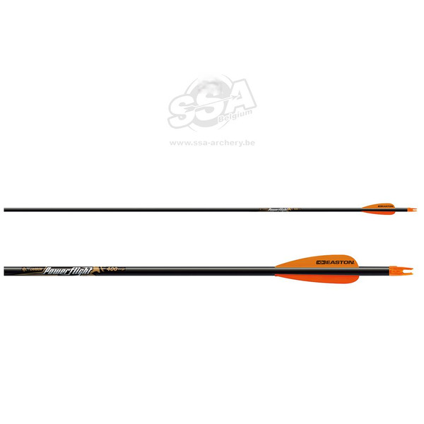 EASTON ARROW POWERFLIGHT SUPER NOCK/CB INSERT 2" XPV VANES 72/PK