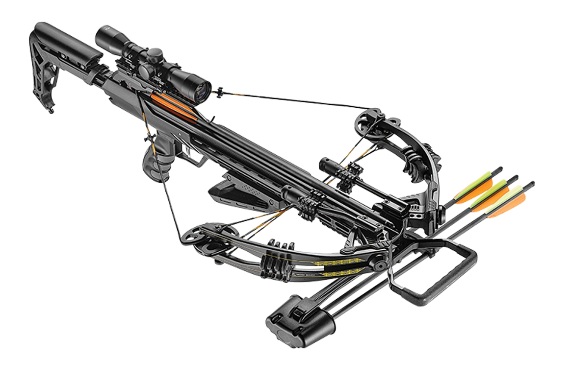 EK POELANG COMPOUND CROSSBOW SET ACCELERATOR 370+ BLACK 390fps 185LBS SCOPE & ACCES.