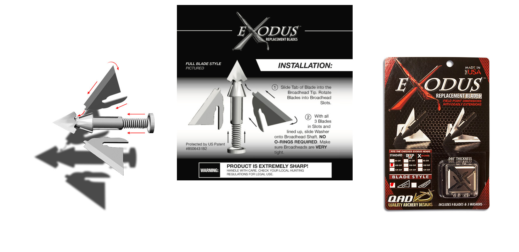 QAD JAGDSPITZE TEILE ERSATZ EXODUS KLINGEN
