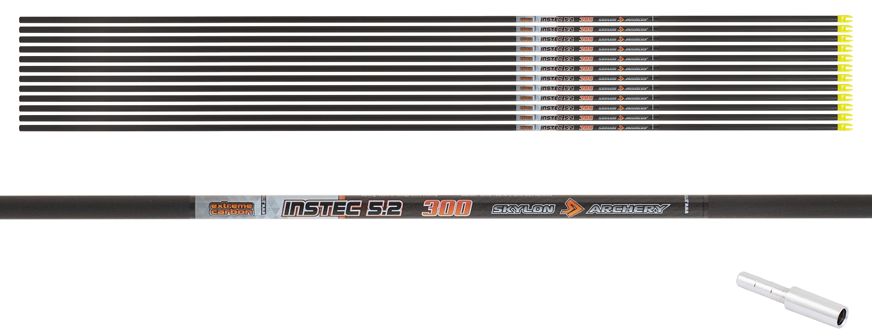 SKYLON SCHAEFTE INSTEC ID5.2 / 33" MIT INNENNOCKE UND EINSATZ 12/PK