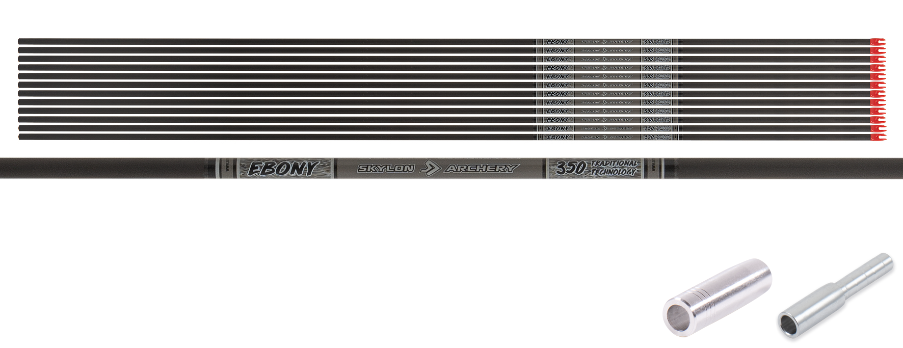 SKYLON SHAFTS EBONY ID5.2 / 33" WITH IN-NOCK AND INSERT 12/PK