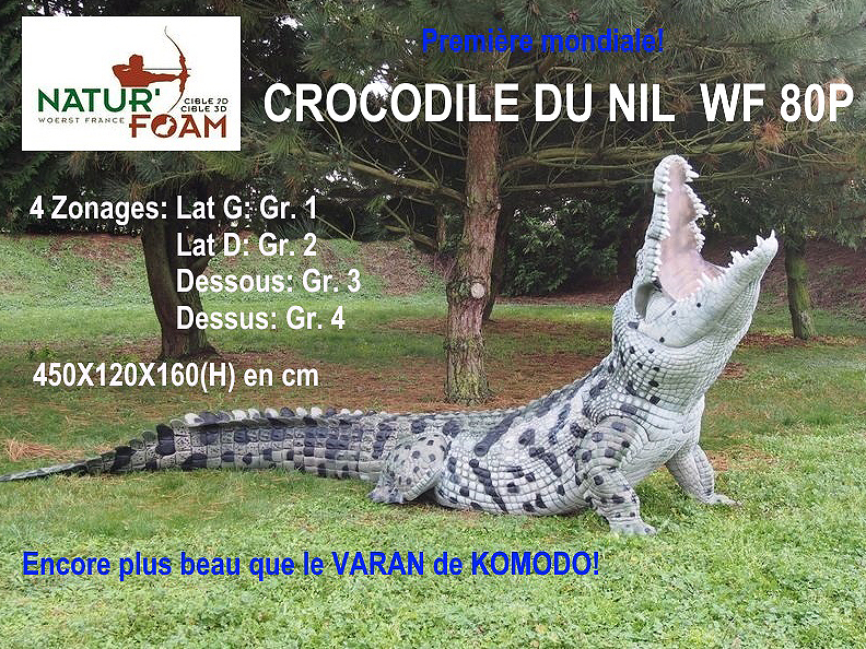 NATUR FOAM 3D TARGET CROCODILE