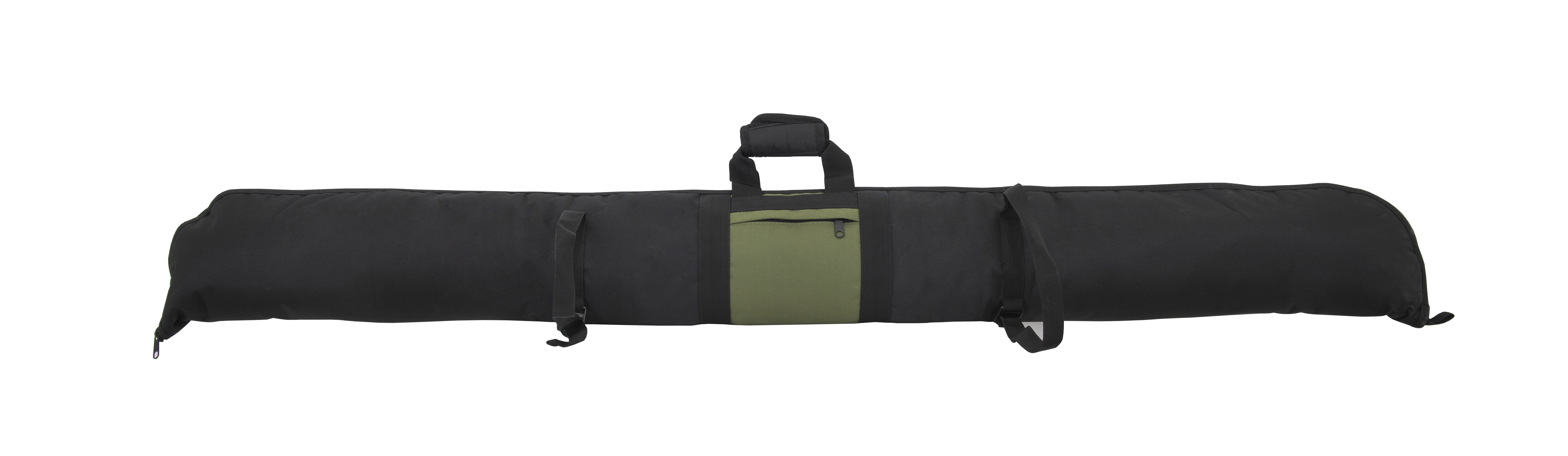 BUCK TRAIL TRADITIONELL SOFTCASE EINTEILIG RECURVEBOGEN 160cm x 23cm SCHWARZ/GRÜN mit PFEILTUBE-RIEMEN