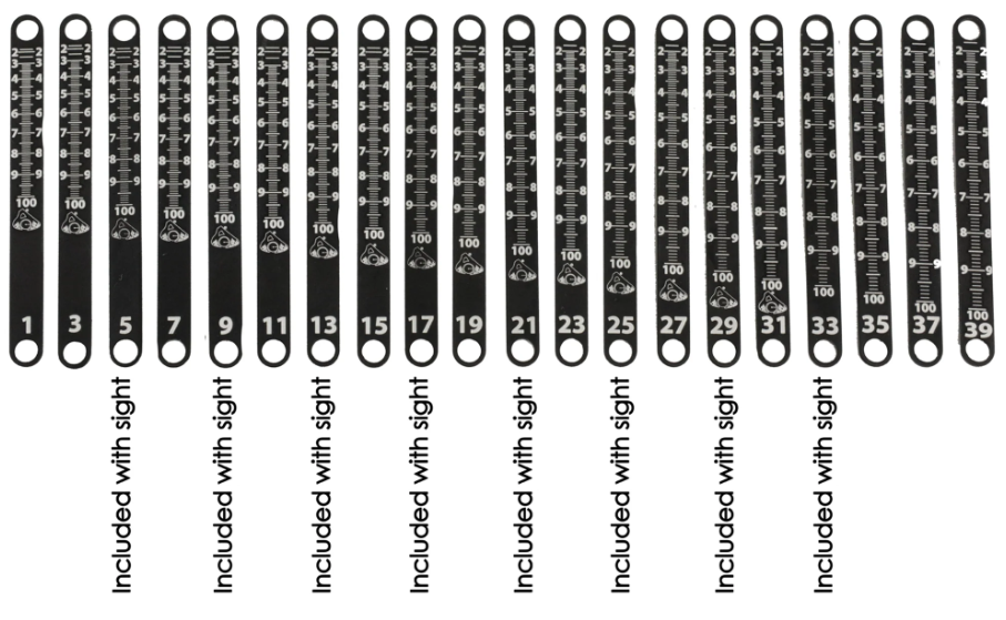 AXCEL VISIER TEILE XP METALL VISIER TAPES SKALEN