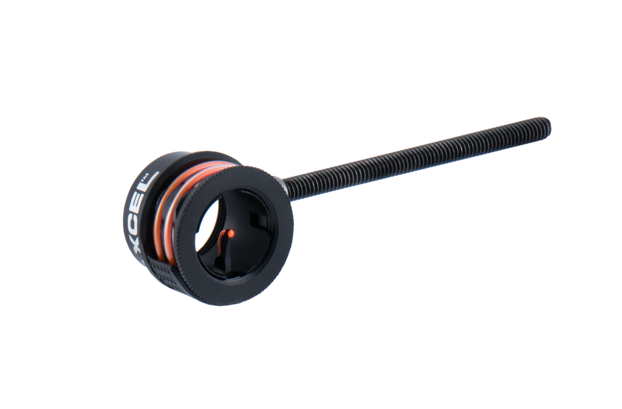 AXCEL CURVE RX DRILLED LENS PRO 14mm / .010" RED FIBER FIRE RING / RHEOSTAT BLACK RECURVE ZIELFERNROHR