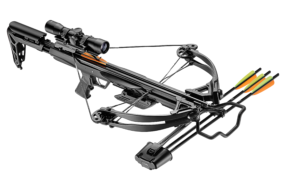EK POELANG COMPOUND CROSSBOW SETS BLADE+ 340fps BLACK 175lbs. SCOPE & ACCESSORIES