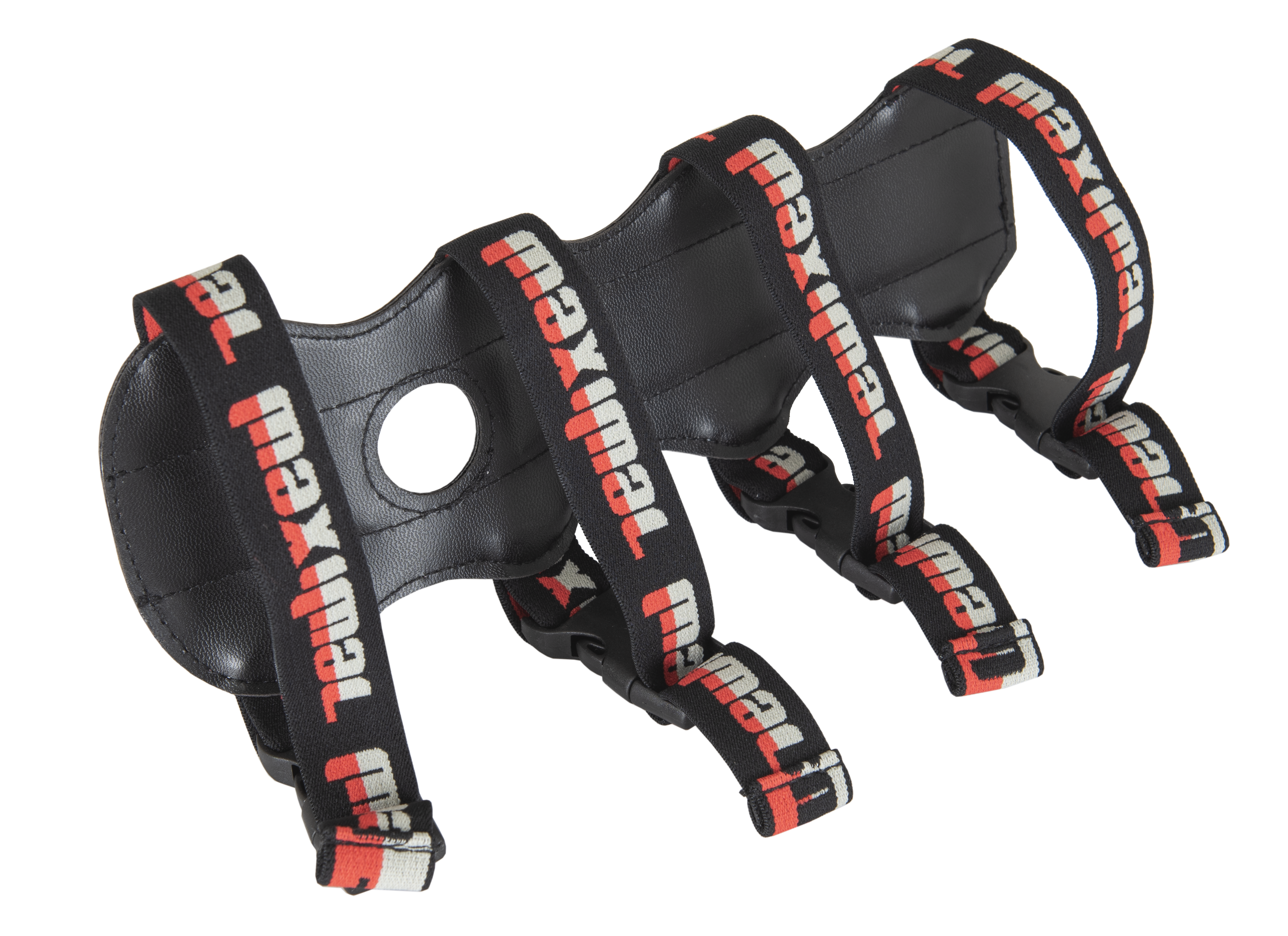 MAXIMAL REDLINE DOUBLE ARMGUARDS 25CM / P600D / 4 FASTENERS BLACK