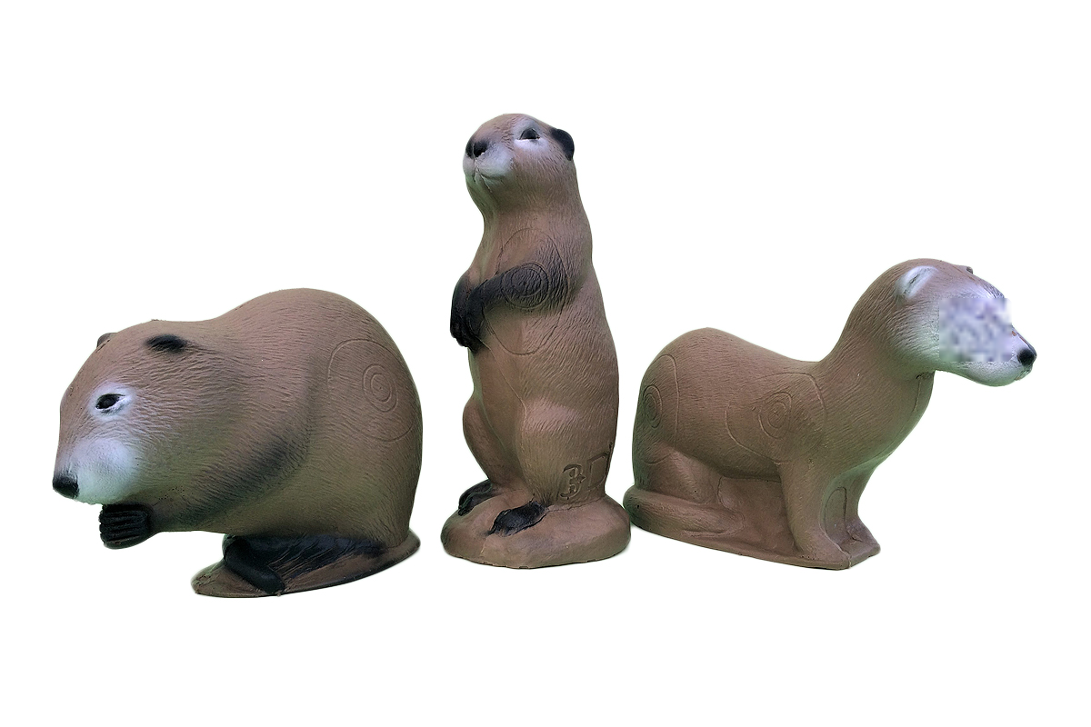 3DINTERNATIONAL 3D-ZIEL FAMILYPACK MINK-MUSKUSRAT-PRAIRIE DOG