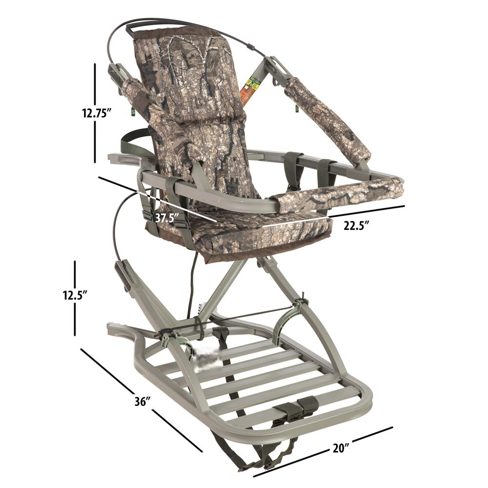 SUMMIT TREESTAND CLIMBER VIPER SD ALU. 9KG MIT FULL BODY HARNESS REALTREE CAMO - Immagine 2