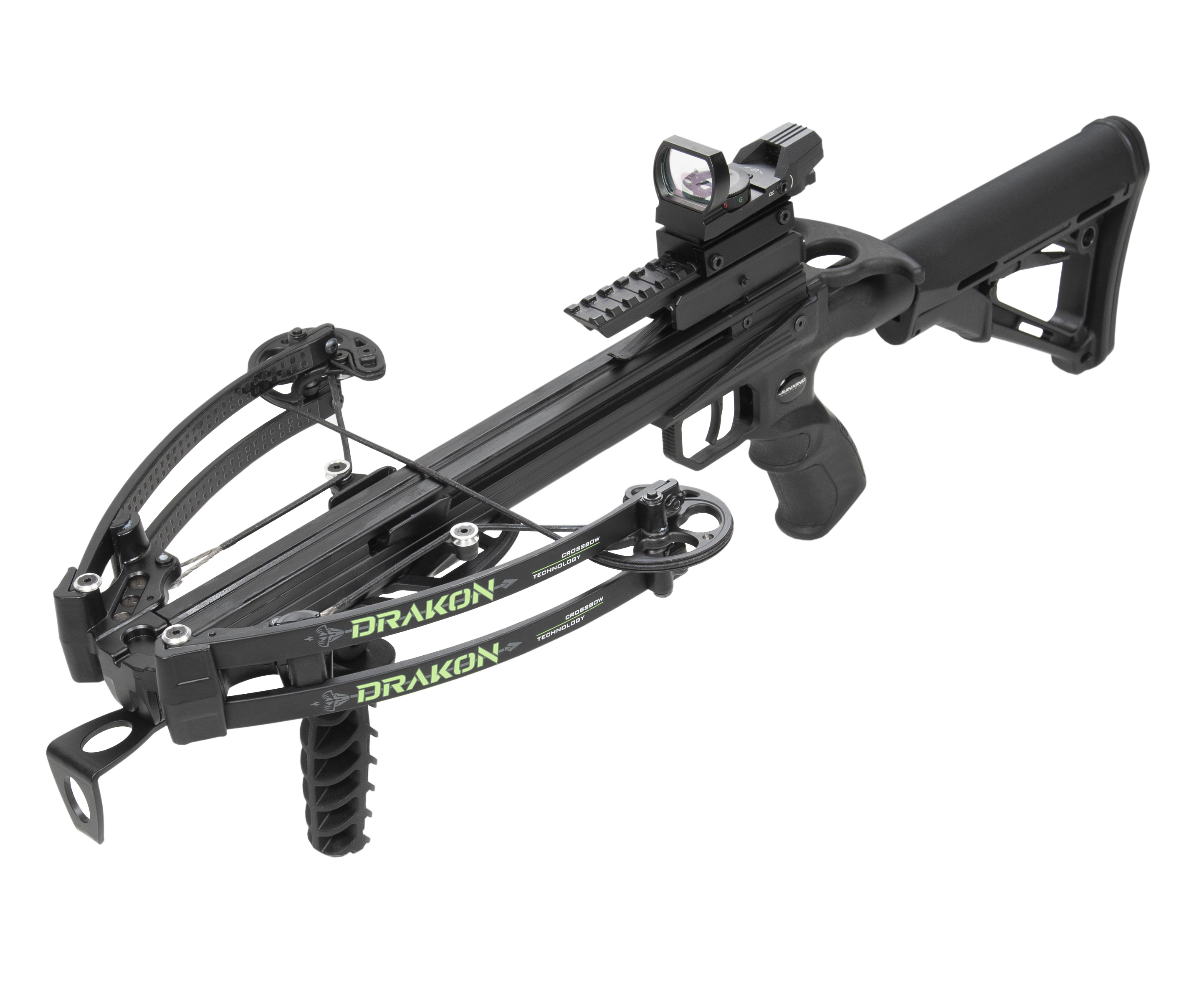 JUNXING DRAKON 290fps 100LBS COMPOUND CROSSBOW SET W/ HOLOGRAPHIC SIGHT SCOPE