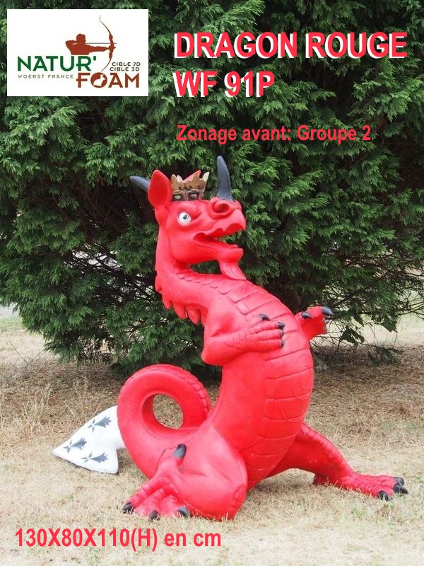 NATUR FOAM 3D TARGET DRAGON RED