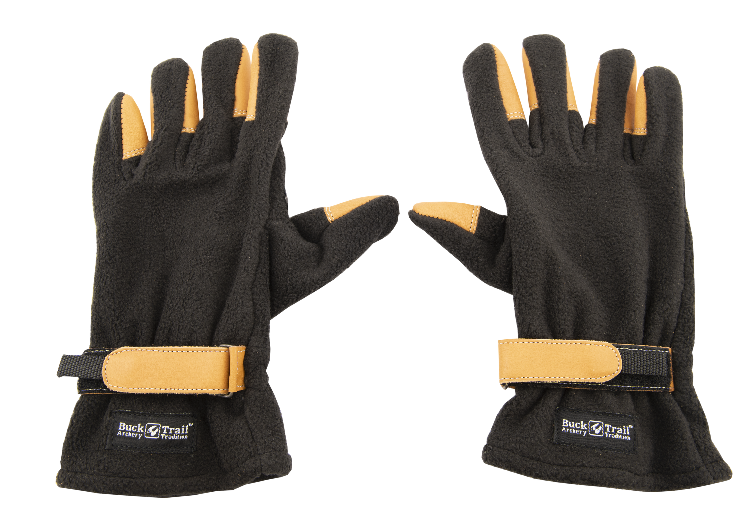 BUCKTRAIL FLEECE SCHIESSHANSSCHUHE MIT LEDER VERSTAERKTEN FINGERSPITZEN PRO PAAR