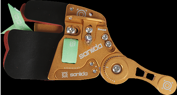 SANLIDA X10 PRO TARGET RECURVEBOGEN FINGERAB CORDOVAN RH