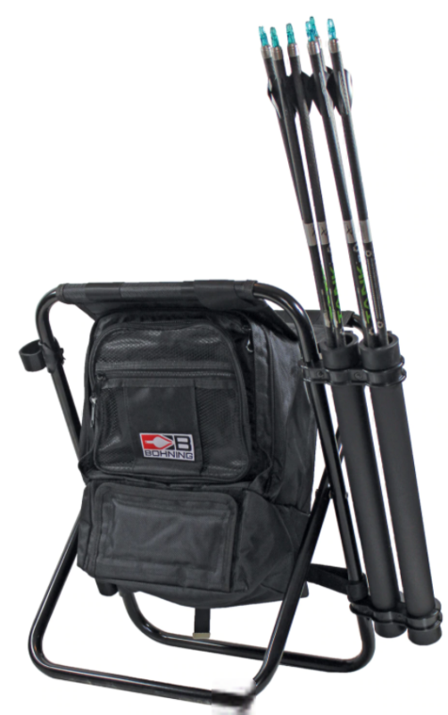 BOHNING RUCKSACK SCHÜTZE HOCKER MIT PFEILRÖHREN/SCHIRMHALTER SCHWARZ - Immagine 2