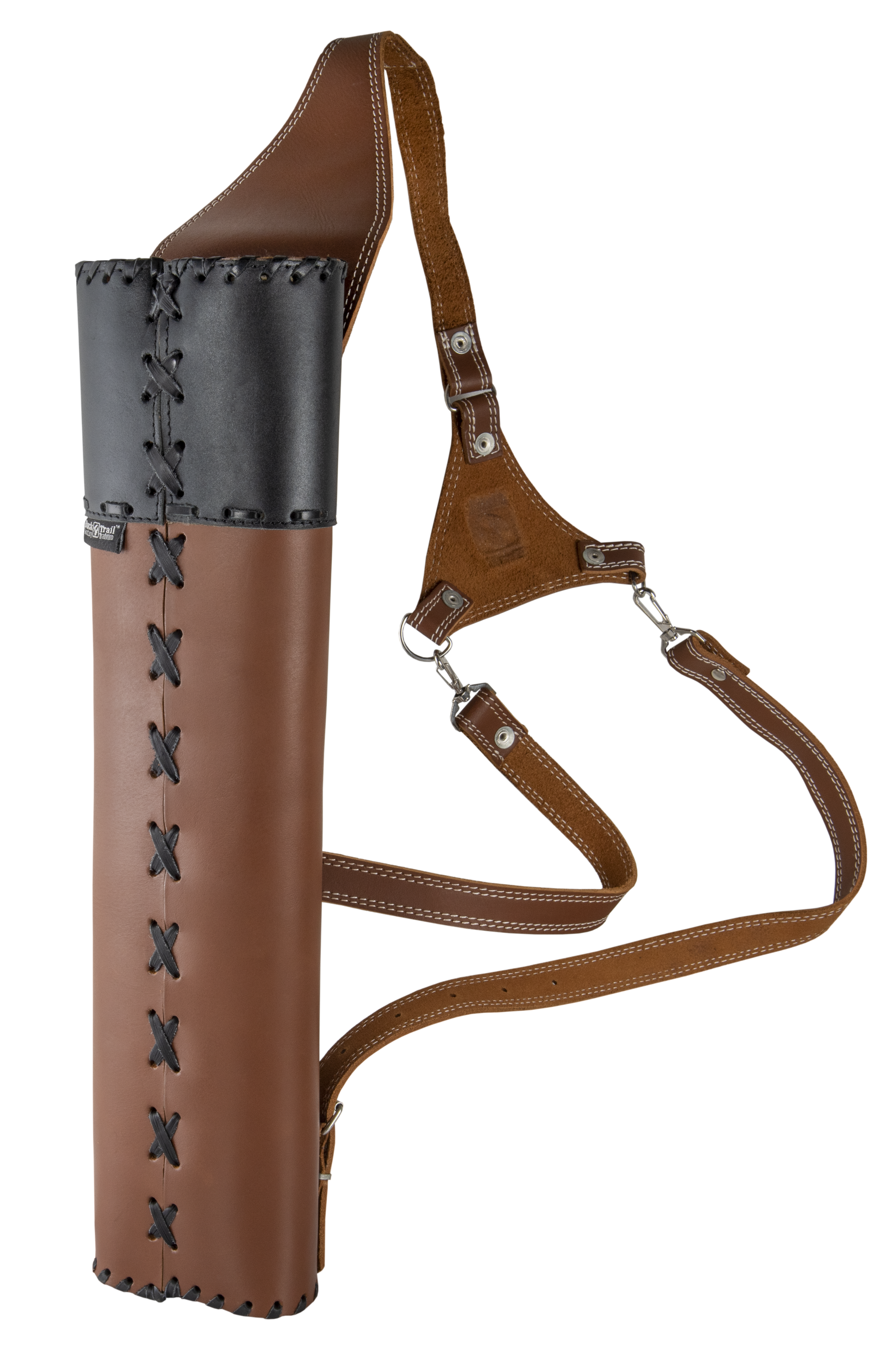 BUCK TRAIL TRADITIONELLER RÜCKENKÖCHER HUSKY 53CM LEDER MIT VERSTELLBAREN GURTEN
