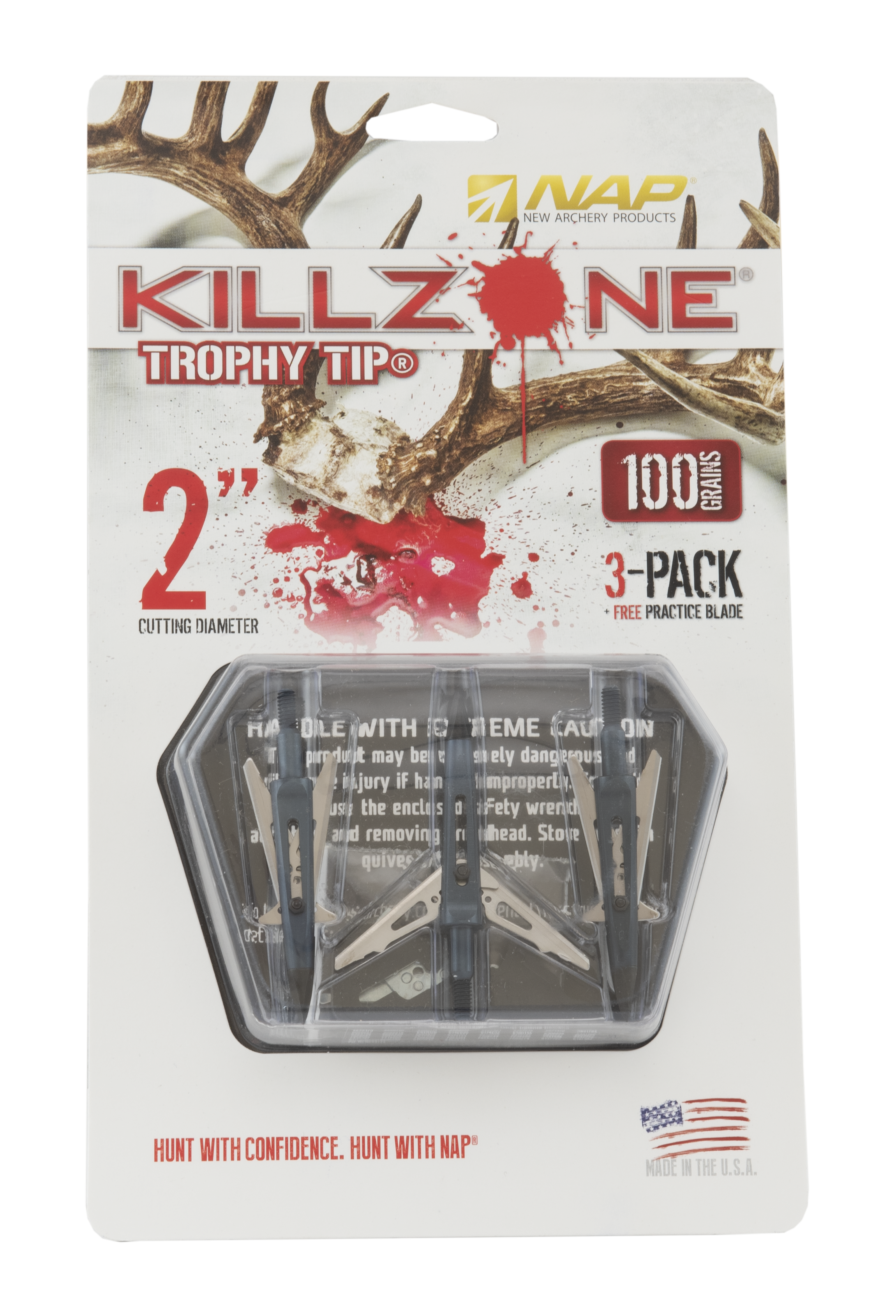 NAP ARMBRUST JAGDSPITZEN KILLZONE 100 GR 2 BLADE 3/PK - Immagine 4