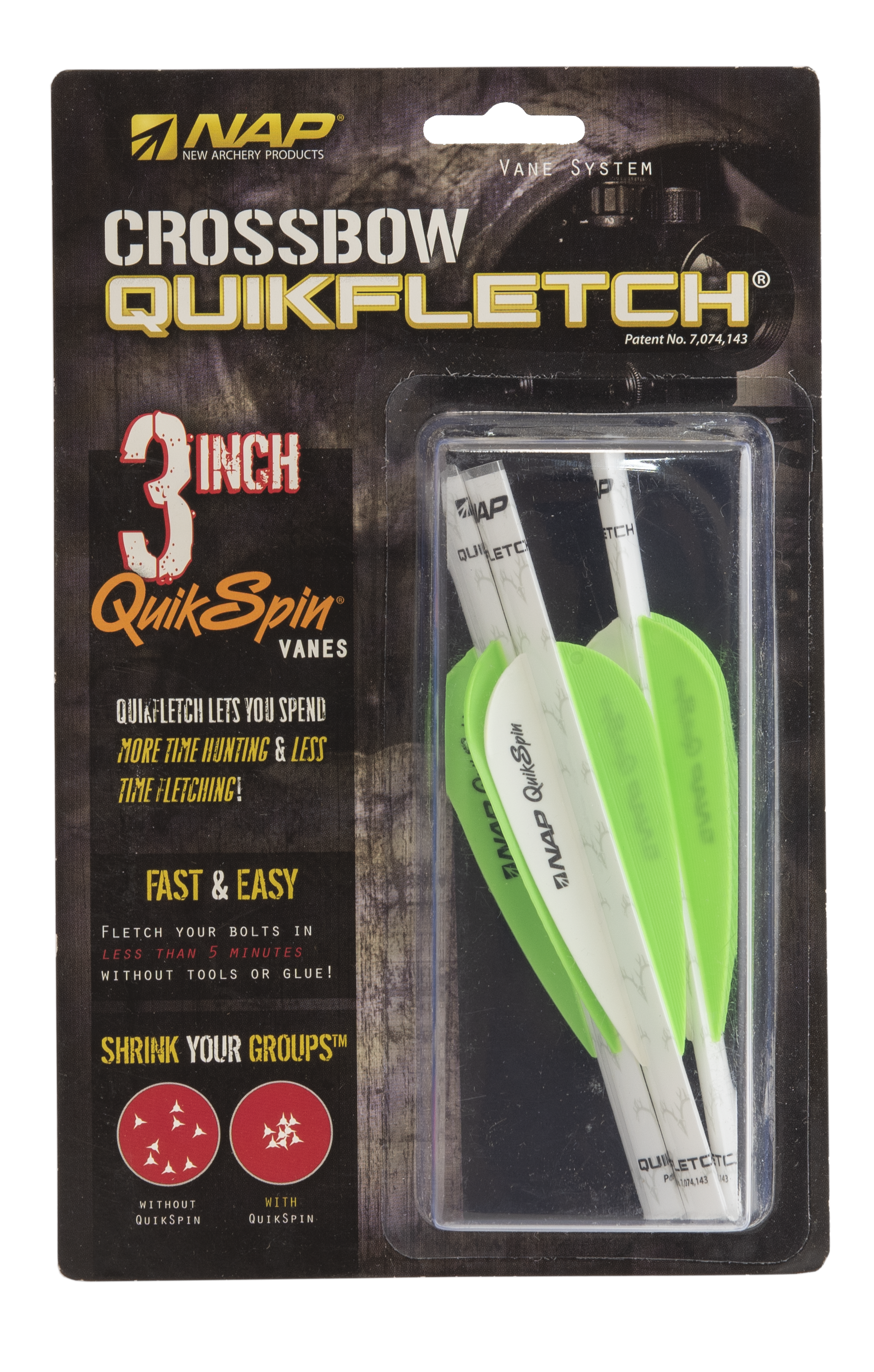 NAP VANES ARMBRUST QUICKFLETCH QUICKSPIN 3"