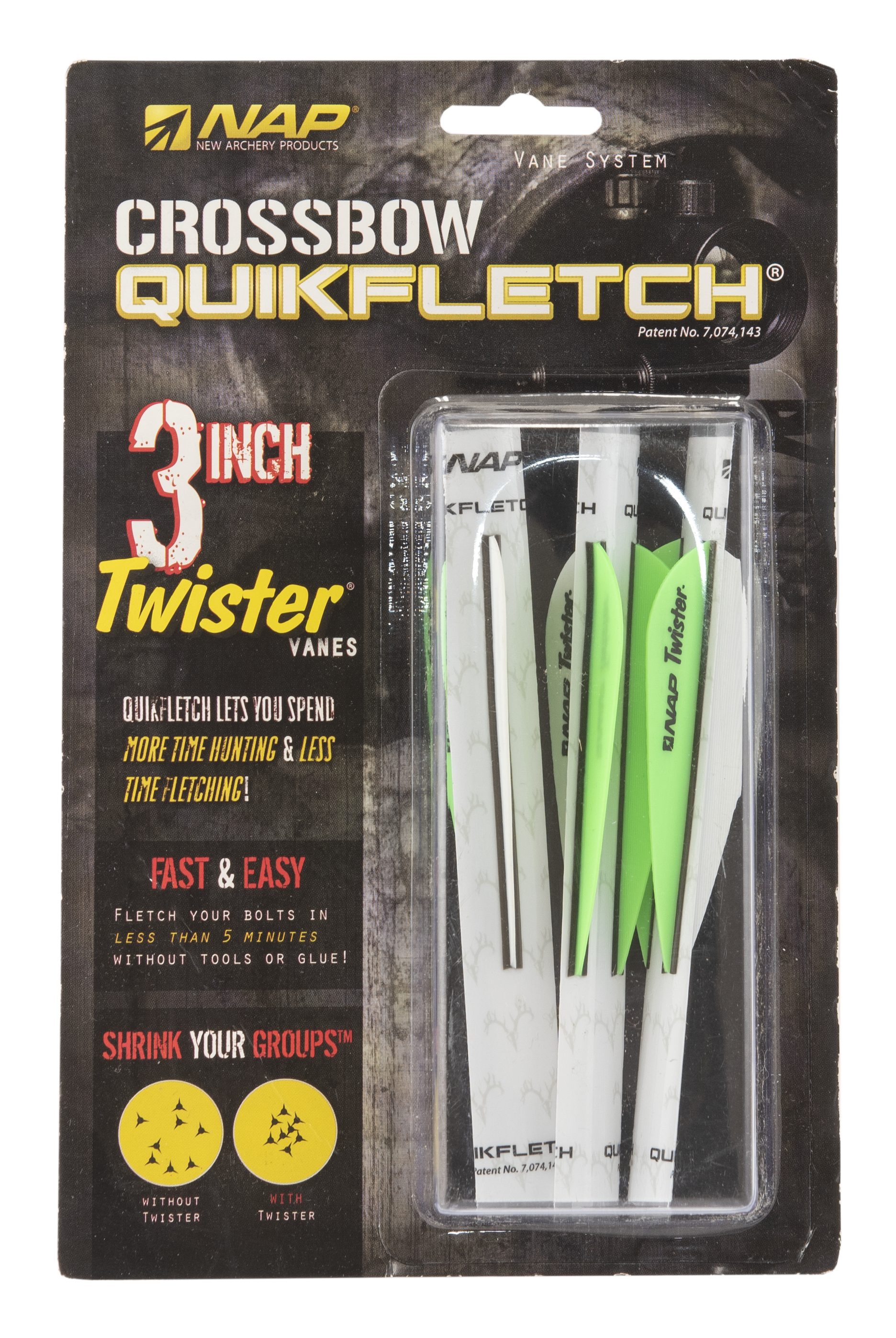 NAP VANES ARMBRUST QUICKFLETCH TWISTER 3" 3/PK