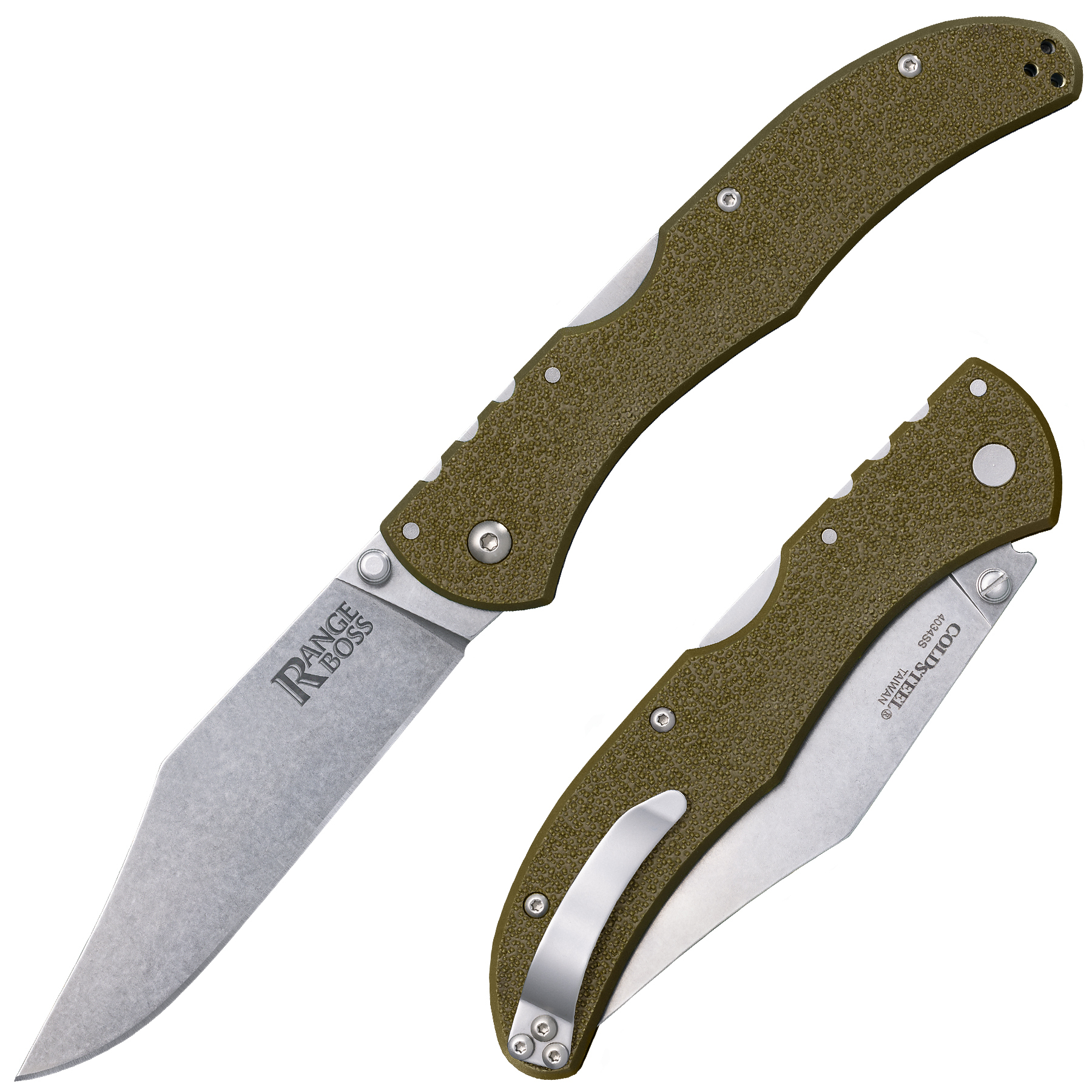 COLDSTEEL RANGE BOSS OD GREEN HANDLE - overall 23.50cm