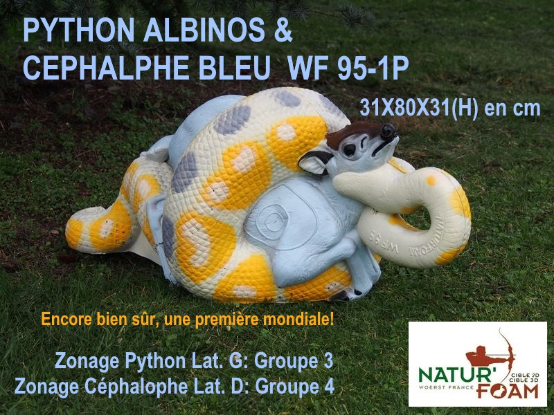 NATUR FOAM 3D TARGET ALBINO PYTHON & BLUE CEPHALOPHUS
