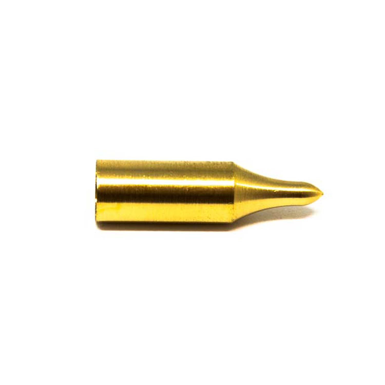 TIPPINGPOINTARCHERY GLUE-ON POINTS FOR WOODEN ARROWS FIELD BRASS W/ THREAD- 12/PK