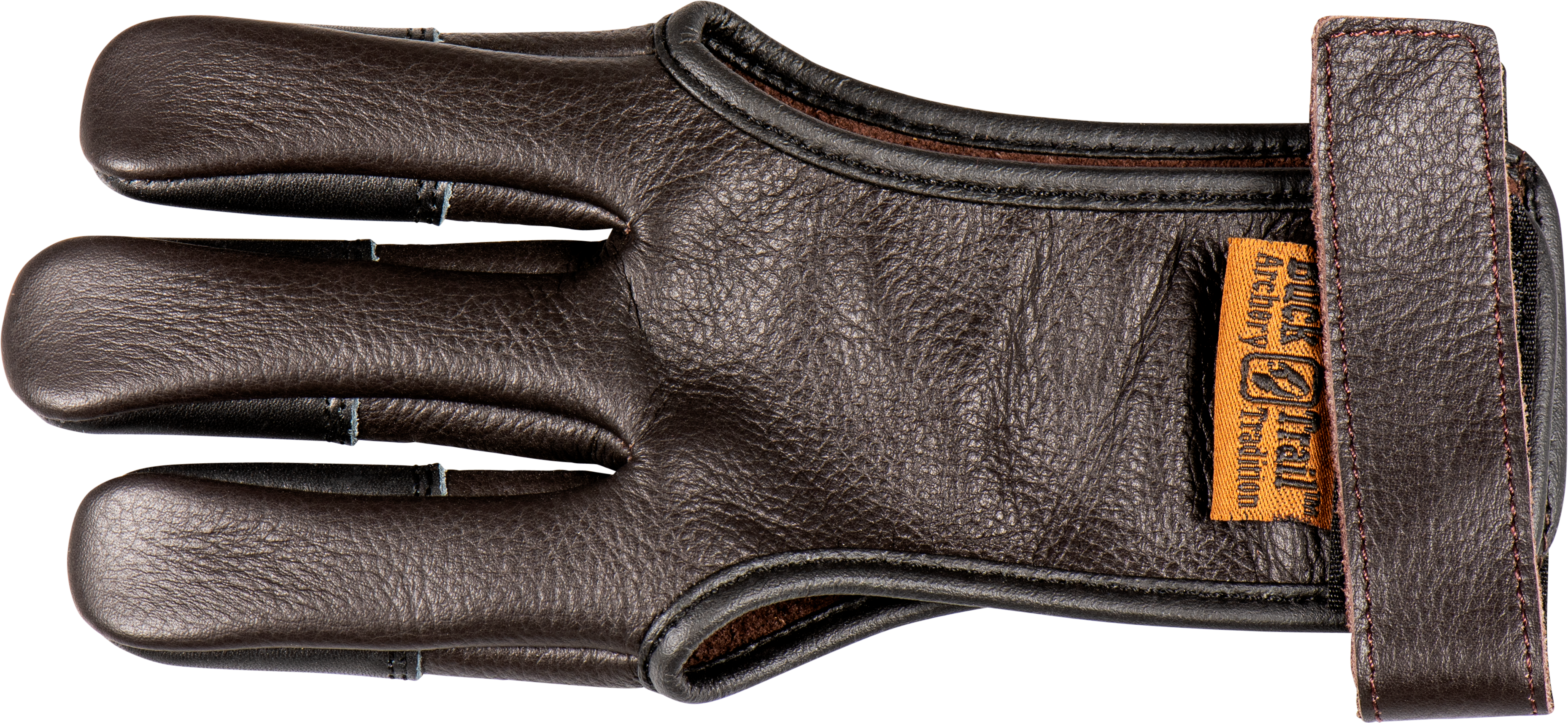BUCKTRAIL SCHIESSHANDSCHUH AMBER MIT SCHWARZEN LEDER-FINGERSPITZEN -