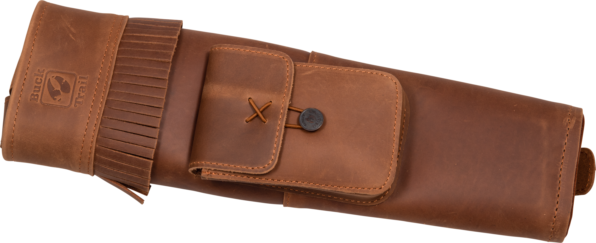 BUCK TRAIL TRADITIONELLER RÜCKENKÖCHER WNOTA 47CM LEDER BRAUN