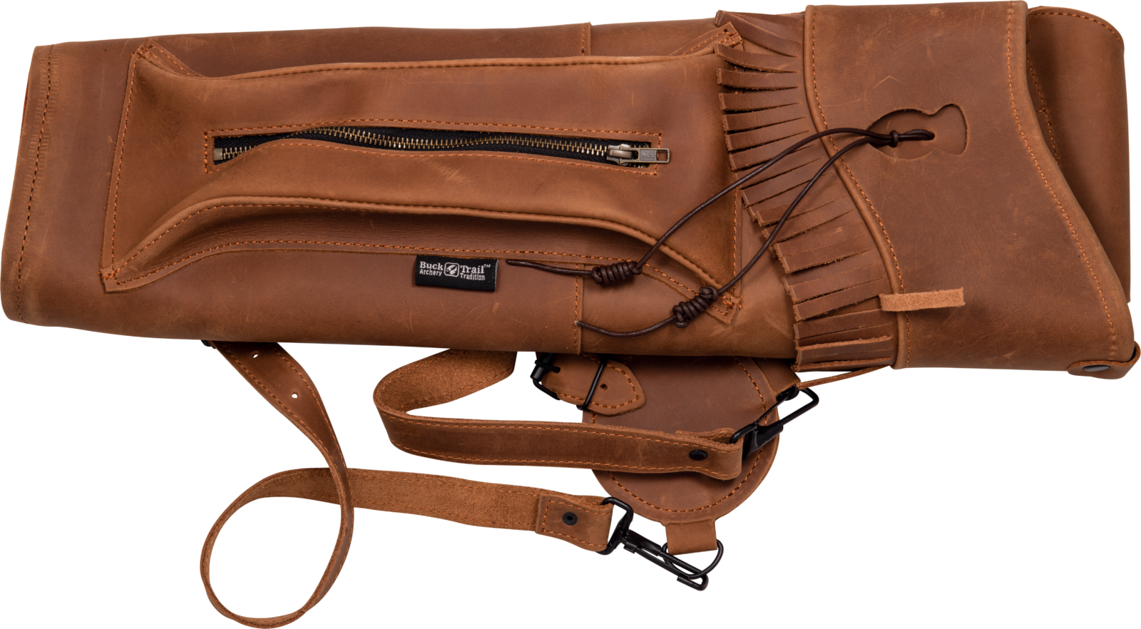 BUCK TRAIL Traditional Rückenköcher Native RH 56cm Leder braun