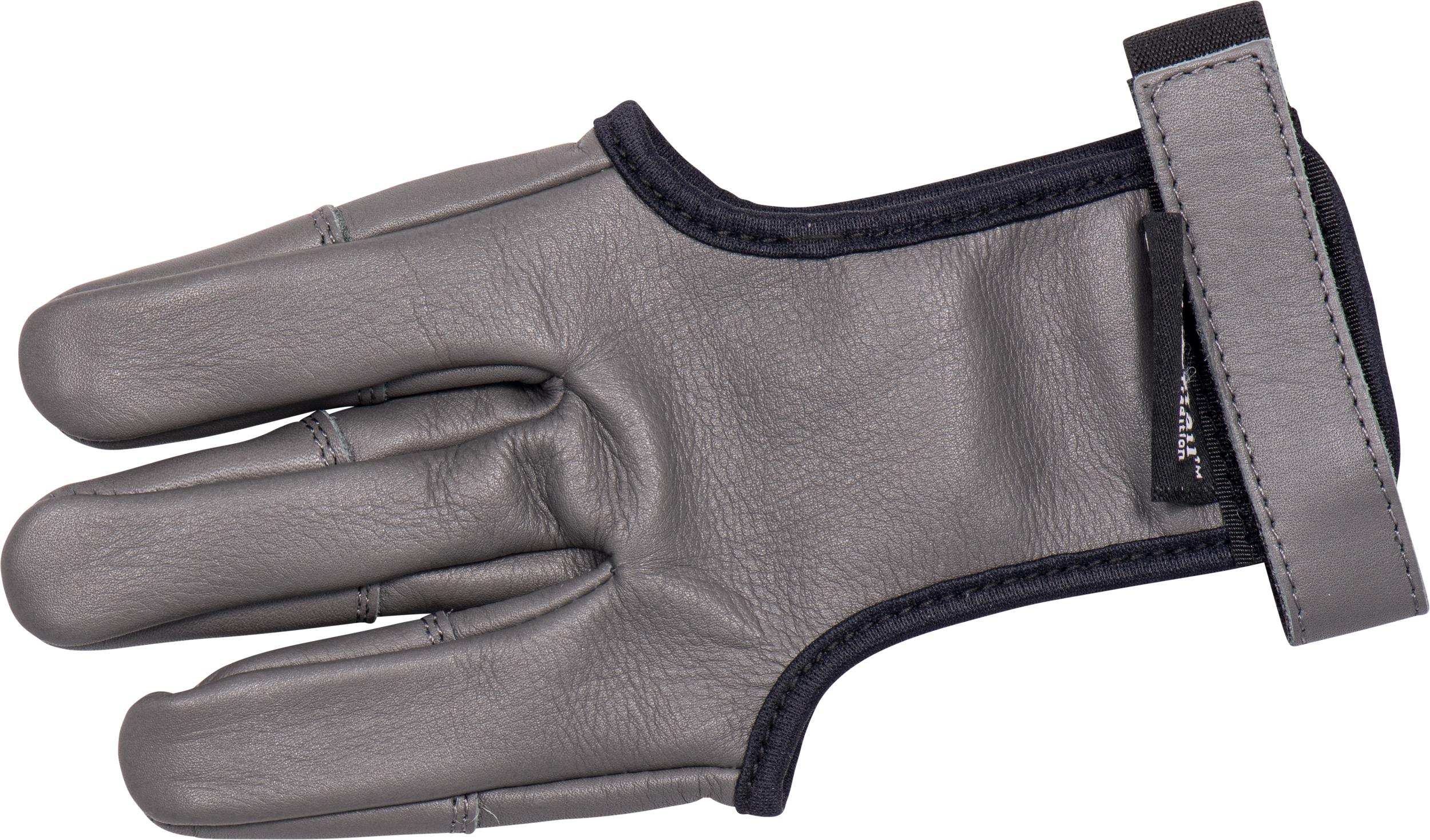 BUCKTRAIL SCHIESSHANDSCHUH CADET GRAU VOLLE HANDFLÄCHE MIT LEDER-FINGERKUPPEN