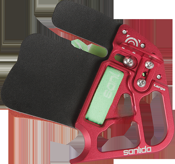 SANLIDA X10 TARGET RECURVE FINGER TAB LEDER RH