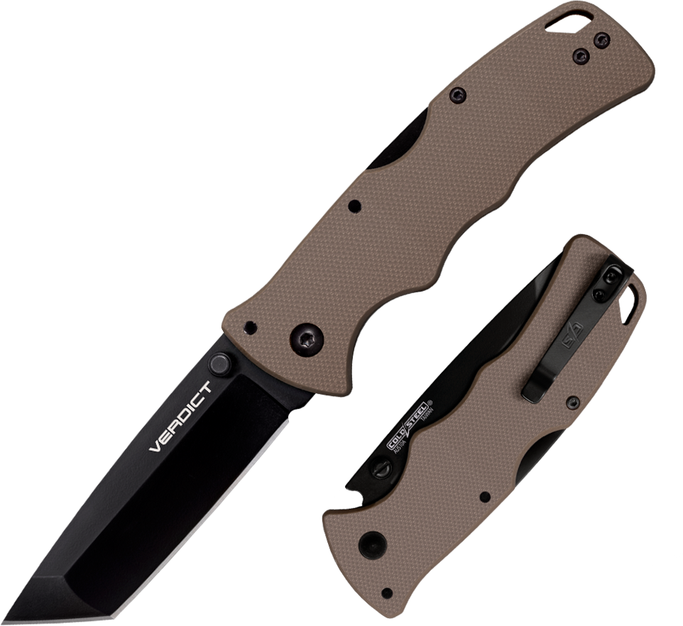 COLD STEEL VERDICT TANTO POINT BLADE FDE G-10 HANDLE