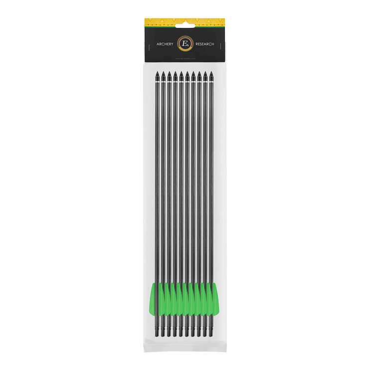 EKPOELANG EK-POELANG PFEILE CARBON FÜR WHIPSHOT 15" 10/PK MIT 2" FLUO GRÜN VANES