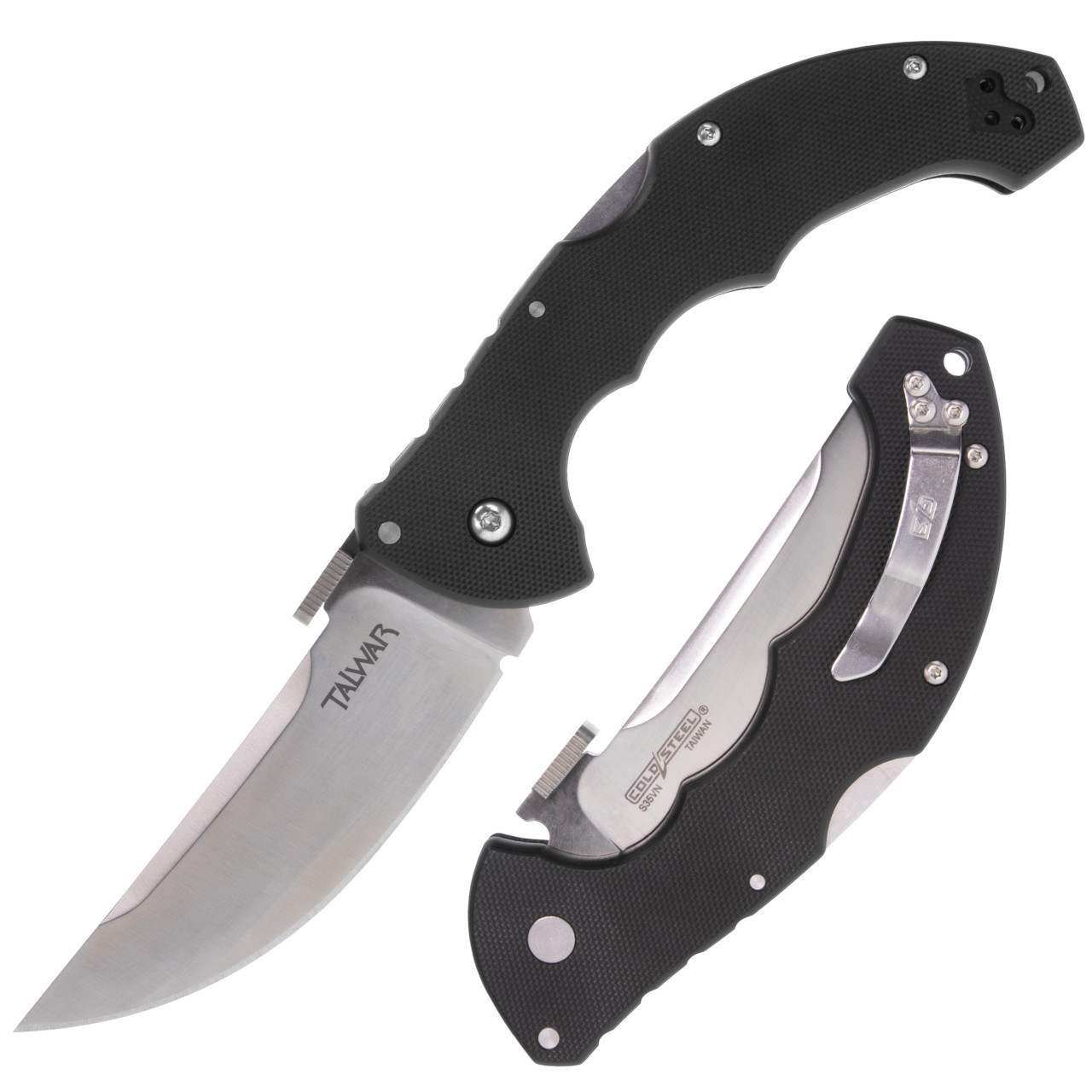 COLD STEEL KNIVES FOLDING TALWAR FOLDER 4" BLADE - BLACK HANDLE G-10