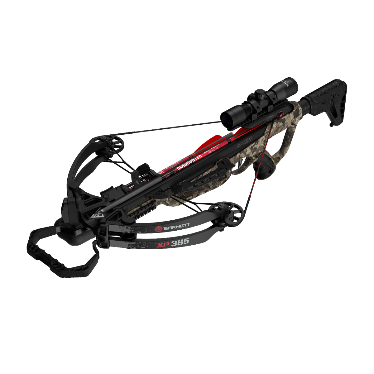 BARNETT EXPLORER XP 385fps 185LBS 4x32mm ILLUM. VISIER M/RCD ARMBRUST SET
