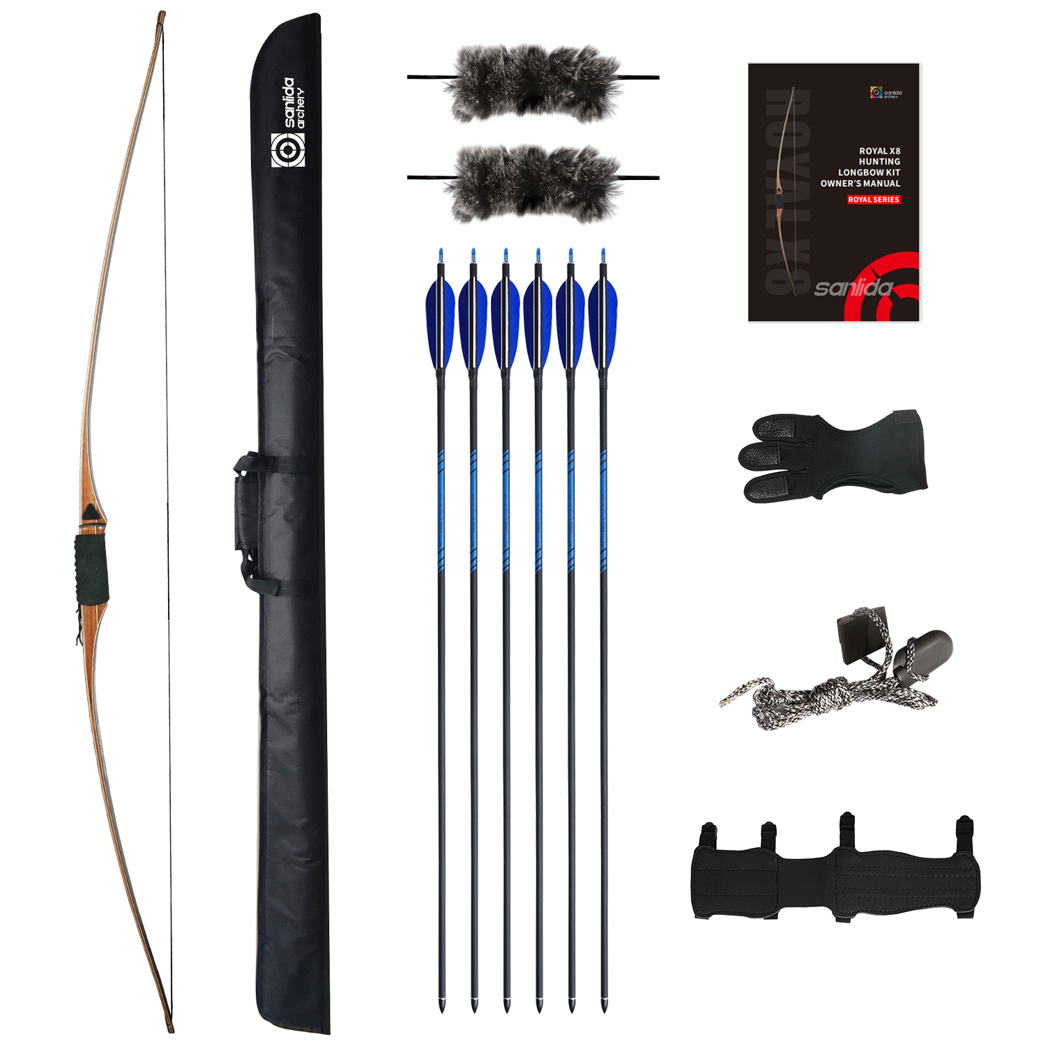 SANLIDA LONGBOWS PACKAGE ROYAL X8 68"