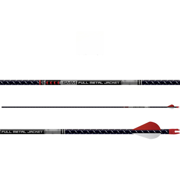 EASTON ARROWS FMJ 5MM X-NOCK HIT-INSERT 2"BLAZER VANES 36/PK
