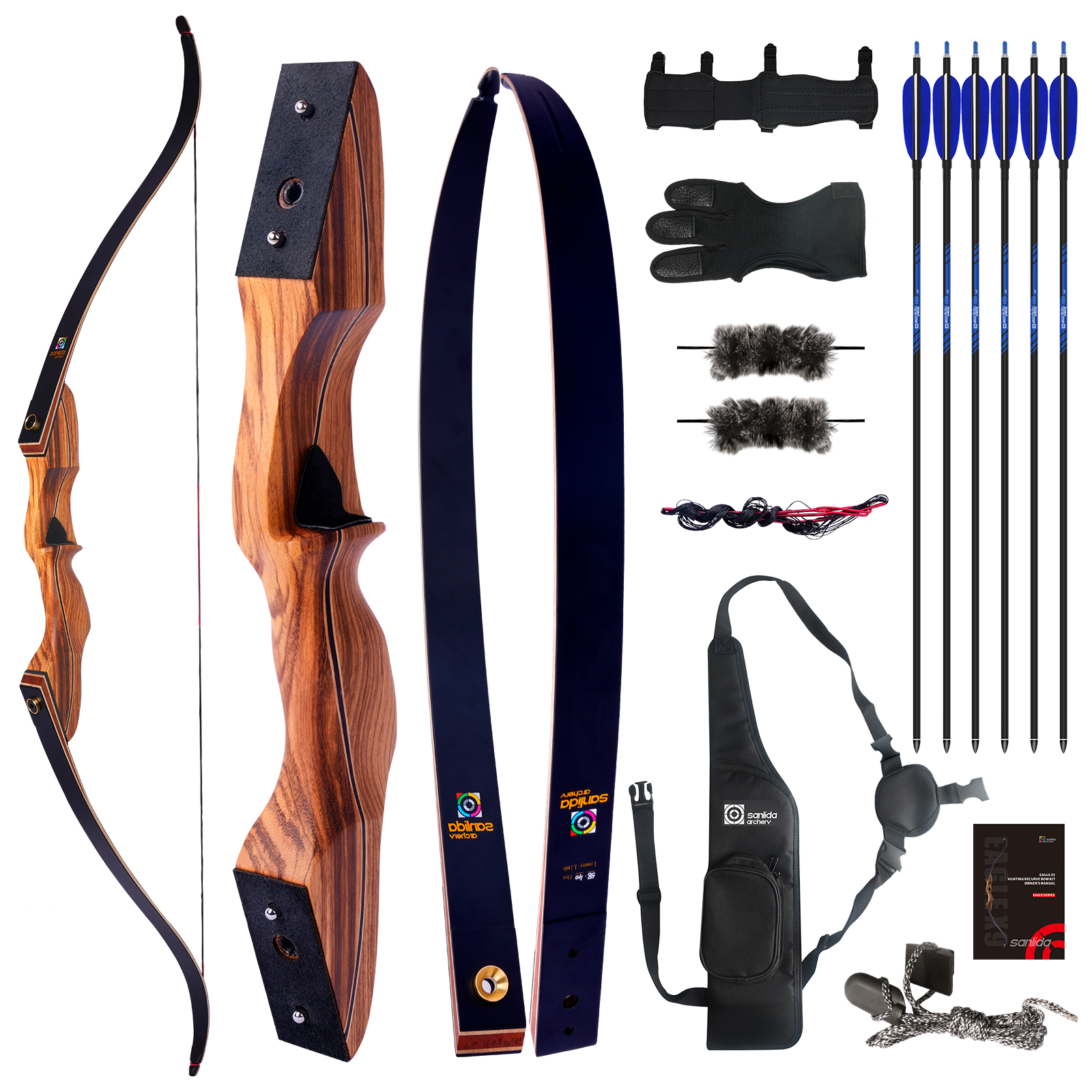 SANLIDA T/D RECURVE BOWS PACKAGE EAGLE X9 58"