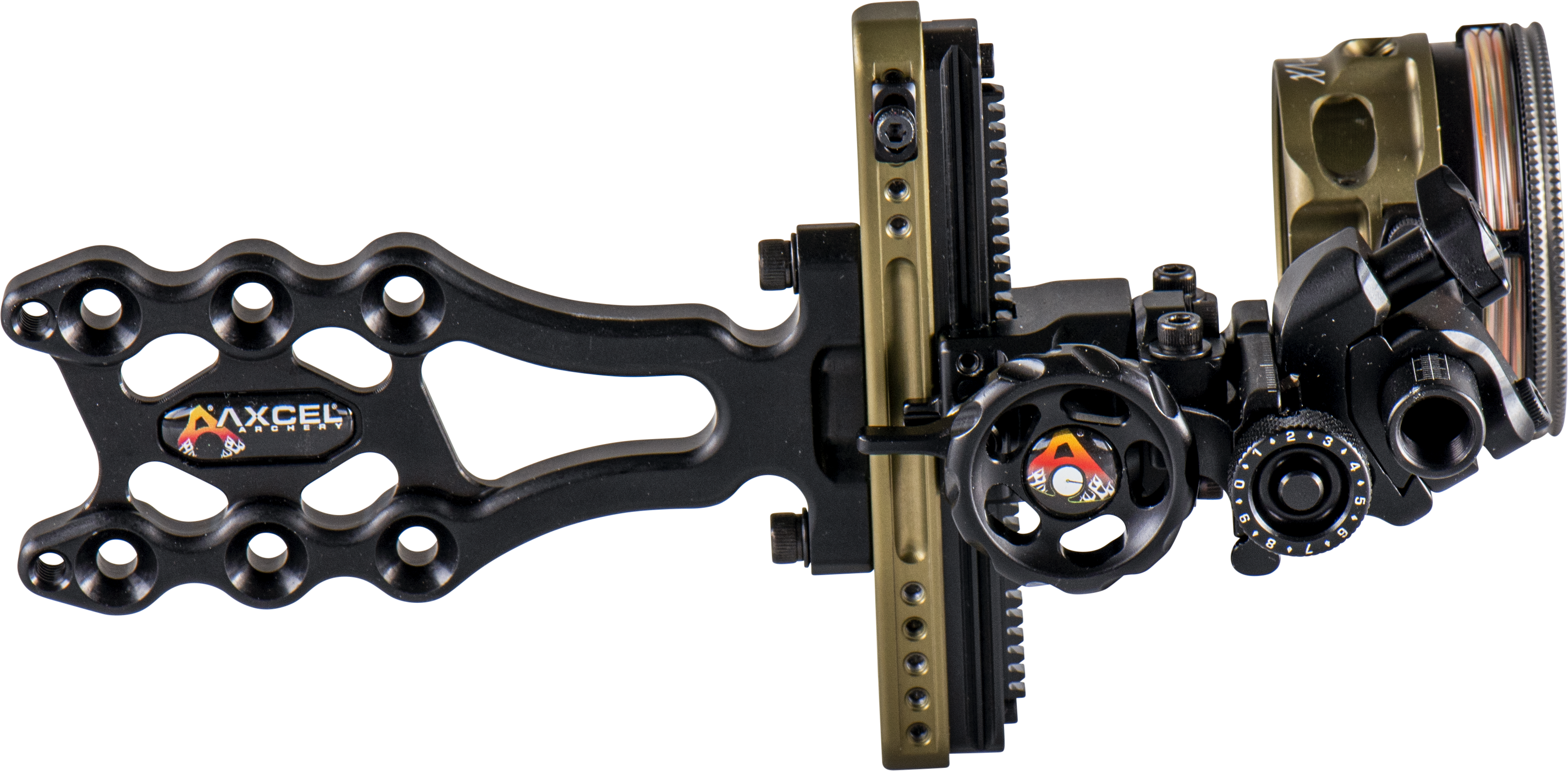 AXCEL LANDSLYDE SLIDER AVX-41 SCOPE - RANGER DOUBLE PIN .019 GREEN/RED FIBER TACTICAL BOWHUNTING